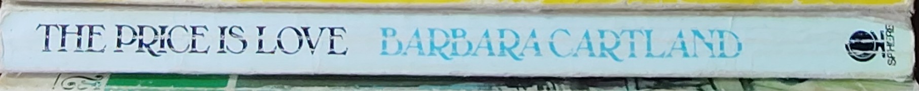 Barbara Cartland  THE PRICE IS LOVE spine of book image
