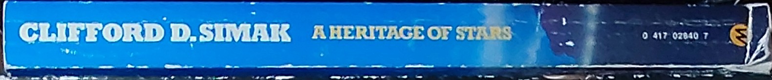 Clifford D. Simak  A HERITAGE OF STARS spine of book image