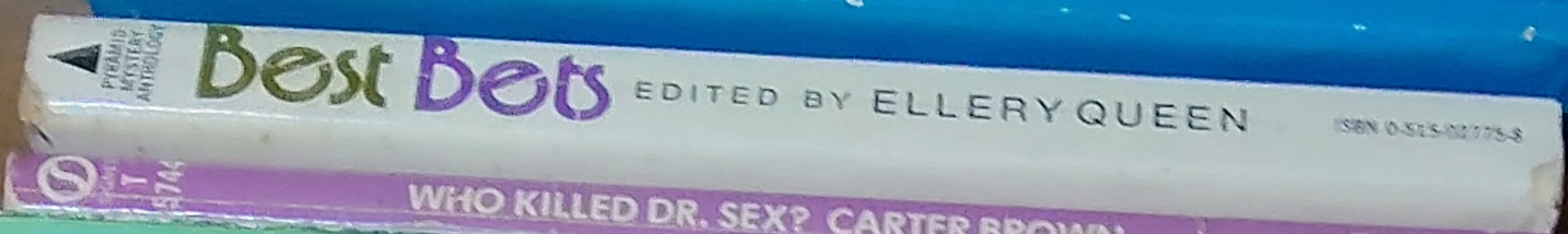 Ellery Queen (edit) ELLERY QUEEN'S BEST BETS. Nine all-time greats of mystery spine of book image