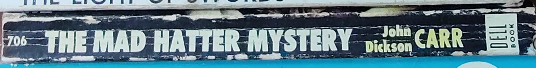 John Dickson Carr  THE MAD HATTER MYSTERY spine of book image