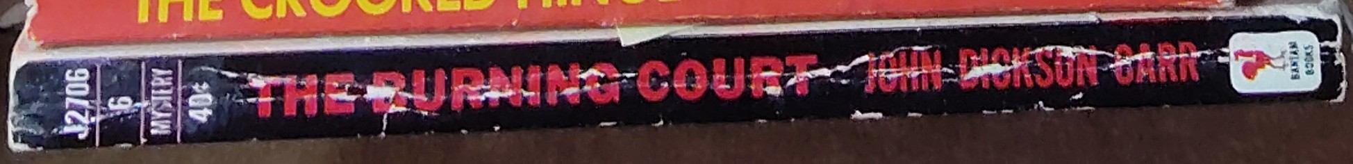 John Dickson Carr  THE BURNING COURT spine of book image