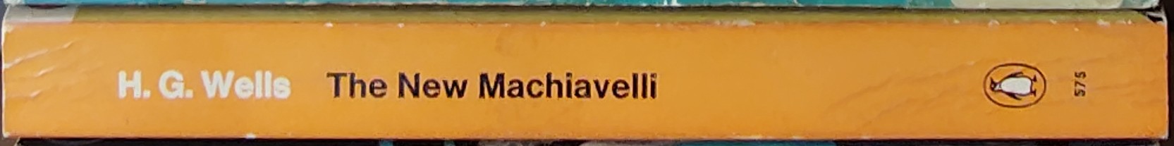 H.G. Wells  THE NEW MACHIAVELLI spine of book image