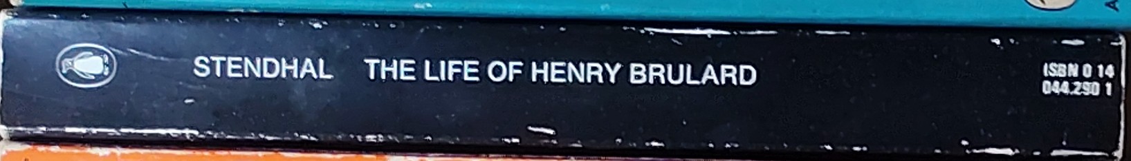 Stendhal   THE LIFE OF HENRY BRULARD spine of book image