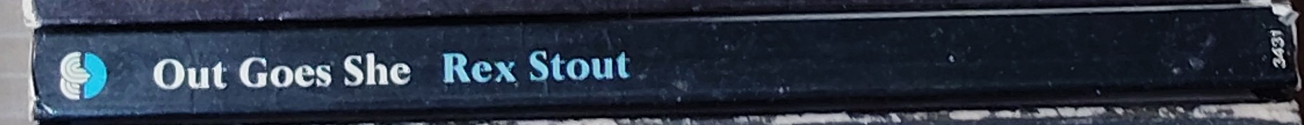 Rex Stout  OUT GOES SHE spine of book image