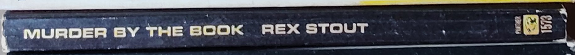 Rex Stout  MURDER BY THE BOOK spine of book image
