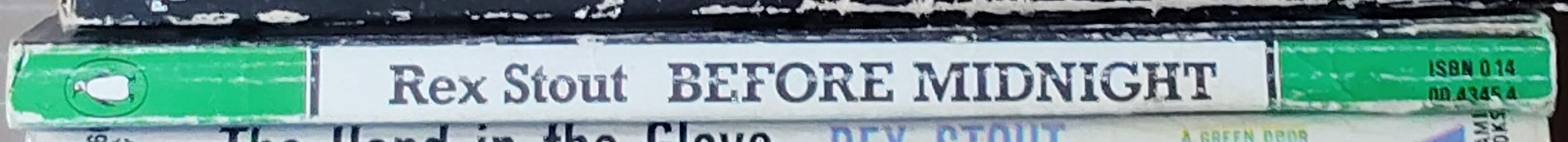 Rex Stout  BEFORE MIDNIGHT spine of book image