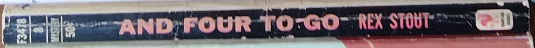 Rex Stout  AND FOUR TO GO spine of book image