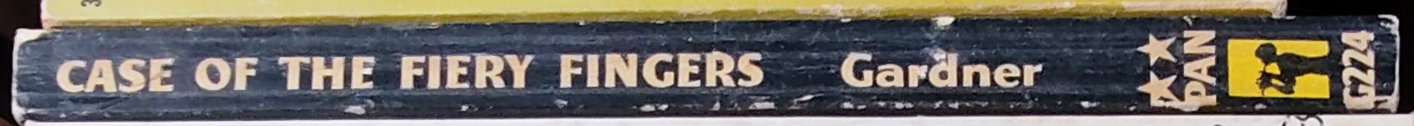 Erle Stanley Gardner  THE CASE OF THE FIERY FINGERS spine of book image