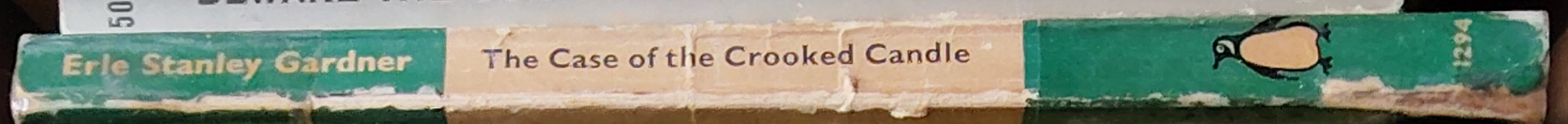 Erle Stanley Gardner  THE CASE OF THE CROOKED CANDLE spine of book image
