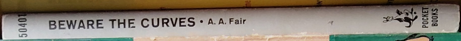 A.A. Fair  BEWARE THE CURVES spine of book image