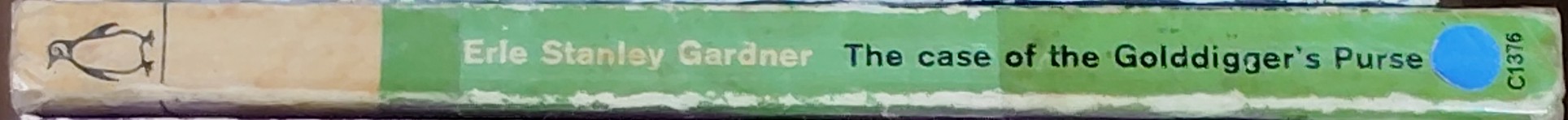 Erle Stanley Gardner  THE CASE OF THE GOLDDIGGER'S PURSE spine of book image