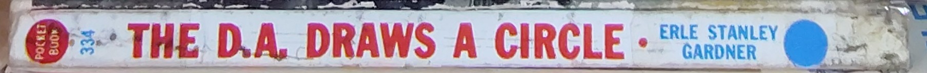 Erle Stanley Gardner  THE D.A. DRAWS A CIRCLE spine of book image