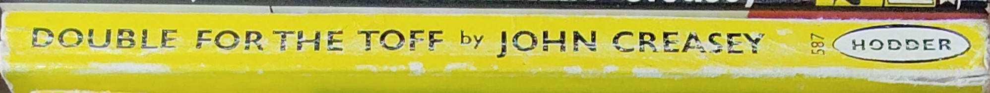 John Creasey  DOUBLE FOR THE TOFF spine of book image