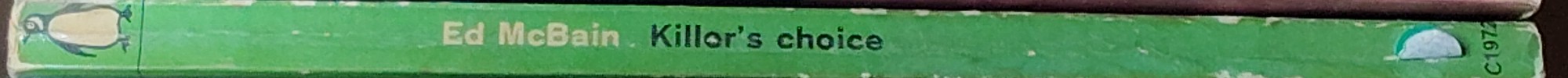 Ed McBain  KILLER'S CHOICE spine of book image
