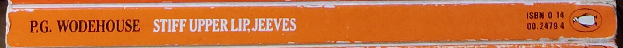 P.G. Wodehouse  STIFF UPPER LIP, JEEVES spine of book image