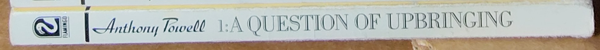 Anthony Powell  A QUESTION OF UPBRINGING spine of book image
