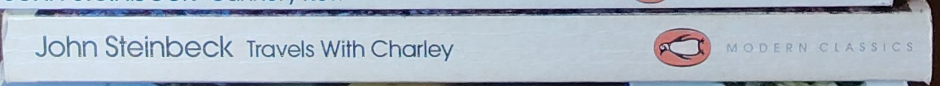John Steinbeck  TRAVELS WITH CHARLEY spine of book image