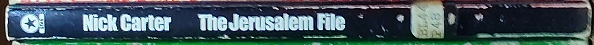 Nick Carter  THE JERUSALEM FILE spine of book image