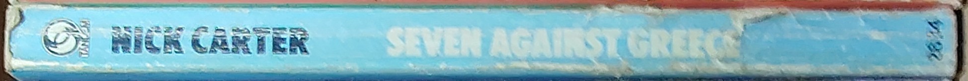 Nick Carter  SEVEN AGAINST GREECE spine of book image