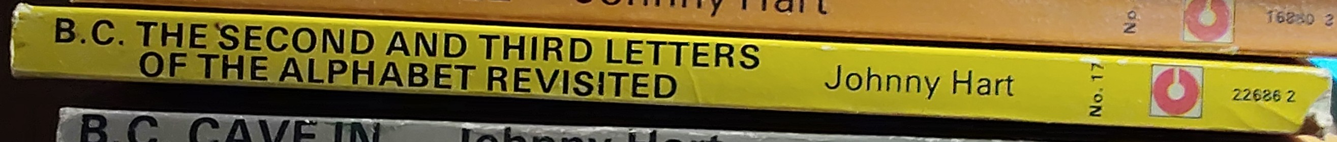 Johnny Hart  B.C. THE SECOND AND THIRD LETTERS OF THE ALPHABET REVISITED spine of book image
