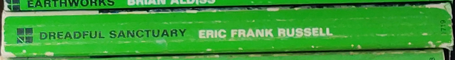 Eric Frank Russell  DREADFUL SANCTUARY spine of book image