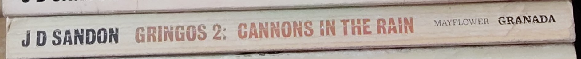J.D. Sandon  GRINGOS 2: CANNONS IN THE RAIN spine of book image
