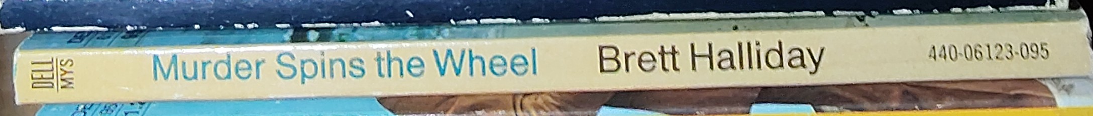 Brett Halliday  MURDER SPINS THE WHEEL spine of book image