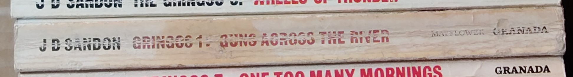 J.D. Sandon  GRINGOS 1: GUNS ACROSS THE RIVER spine of book image