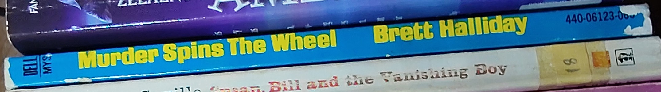 Brett Halliday  MURDER SPINS THE WHEEL spine of book image