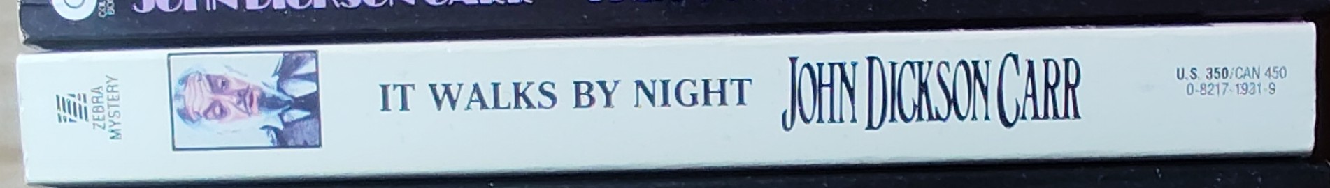 John Dickson Carr  IT WALKS BY NIGHT spine of book image