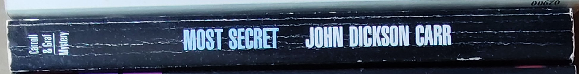 John Dickson Carr  MOST SECRET spine of book image