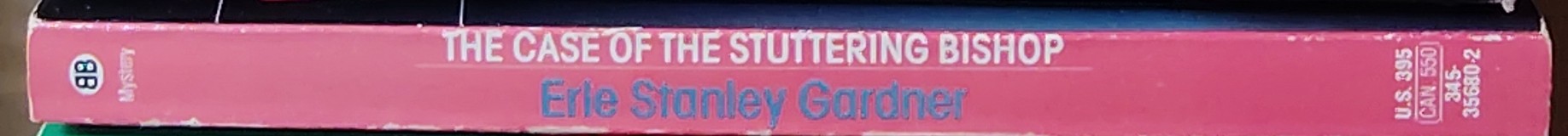 Erle Stanley Gardner  THE CASE OF THE STUTTERING BISHOP spine of book image
