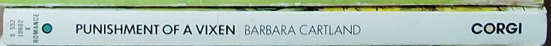 Barbara Cartland  PUNISHMENT OF A VIXEN spine of book image