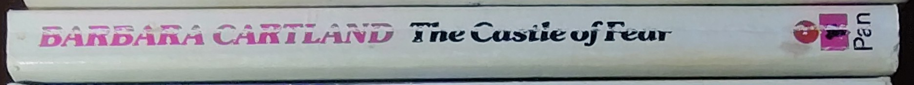 Barbara Cartland  THE CASTLE OF FEAR spine of book image