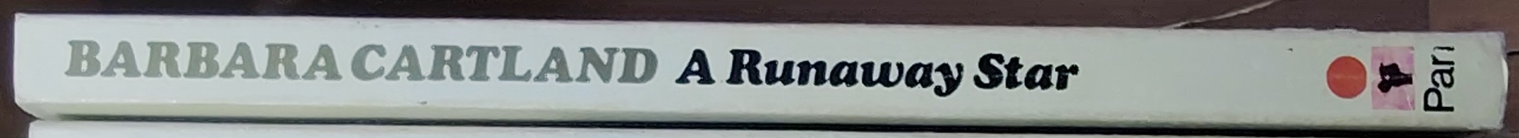 Barbara Cartland  A RUNAWAY STAR spine of book image