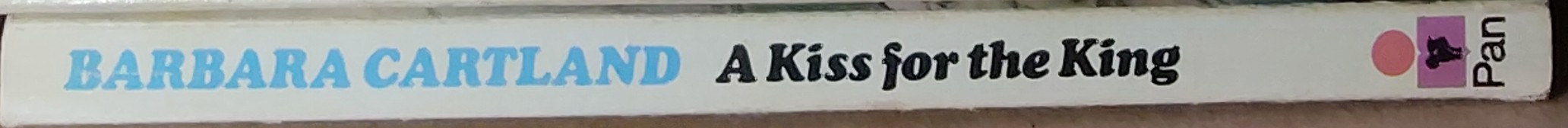 Barbara Cartland  A KISS FOR THE KING spine of book image
