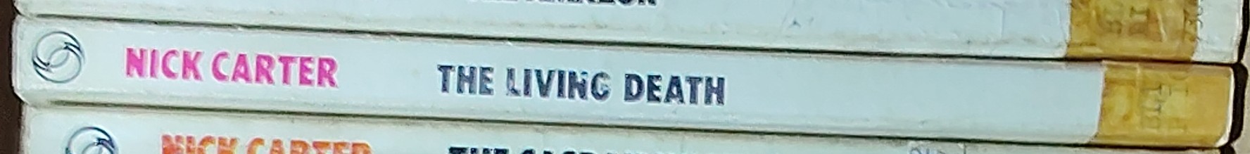 Nick Carter  THE LIVING DEATH spine of book image