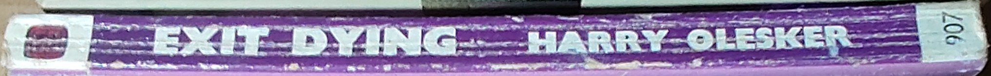 Harry Olesker  EXIT DYING spine of book image
