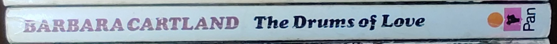 Barbara Cartland  THE DRUMS OF LOVE spine of book image