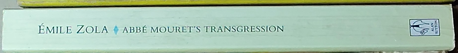 Emile Zola  ABBE MOURET'S TRANSGRESSION spine of book image