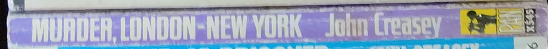 John Creasey  MURDER, LONDON - NEW YORK (Roger West) spine of book image