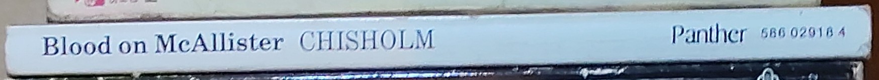 Matt Chisholm  BLOOD ON McALLISTER spine of book image