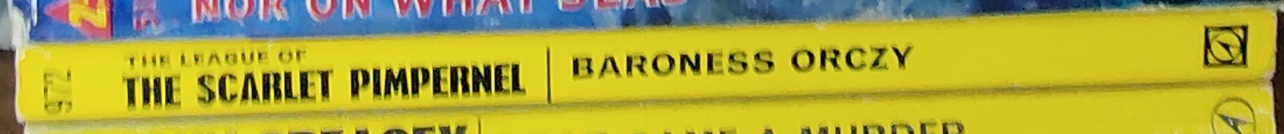 Baroness Orczy  THE LEAGUE OF THE SCARLET PIMPERNEL spine of book image