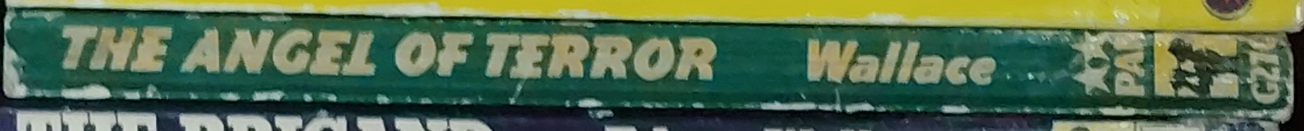 Edgar Wallace  THE ANGEL OF TERROR spine of book image