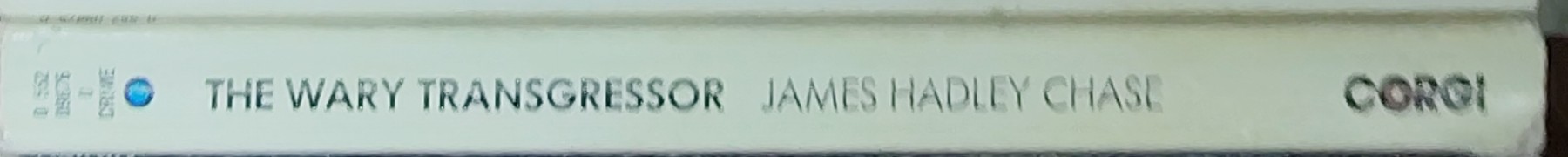 James Hadley Chase  THE WARY TRANSGRESSOR spine of book image