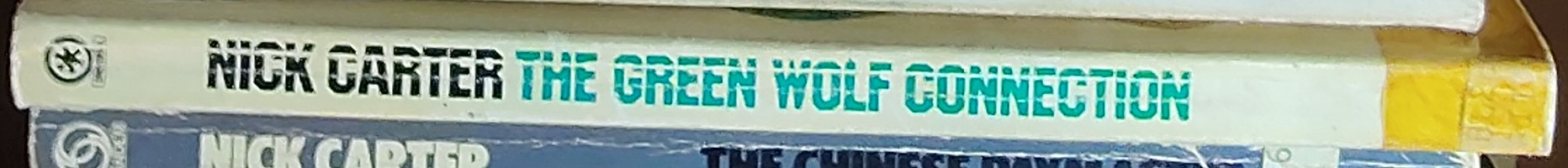 Nick Carter  THE GREEN WOLF CONNECTION spine of book image