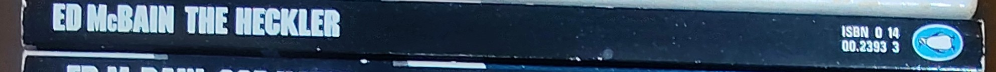 Ed McBain  THE HECKLER spine of book image