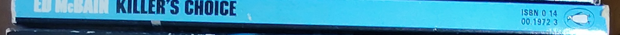 Ed McBain  KILLER'S CHOICE spine of book image
