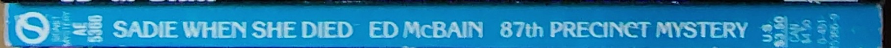Ed McBain  SADIE WHEN SHE DIED spine of book image
