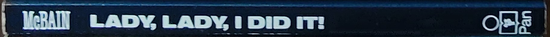 Ed McBain  LADY, LADY, I DID IT! spine of book image